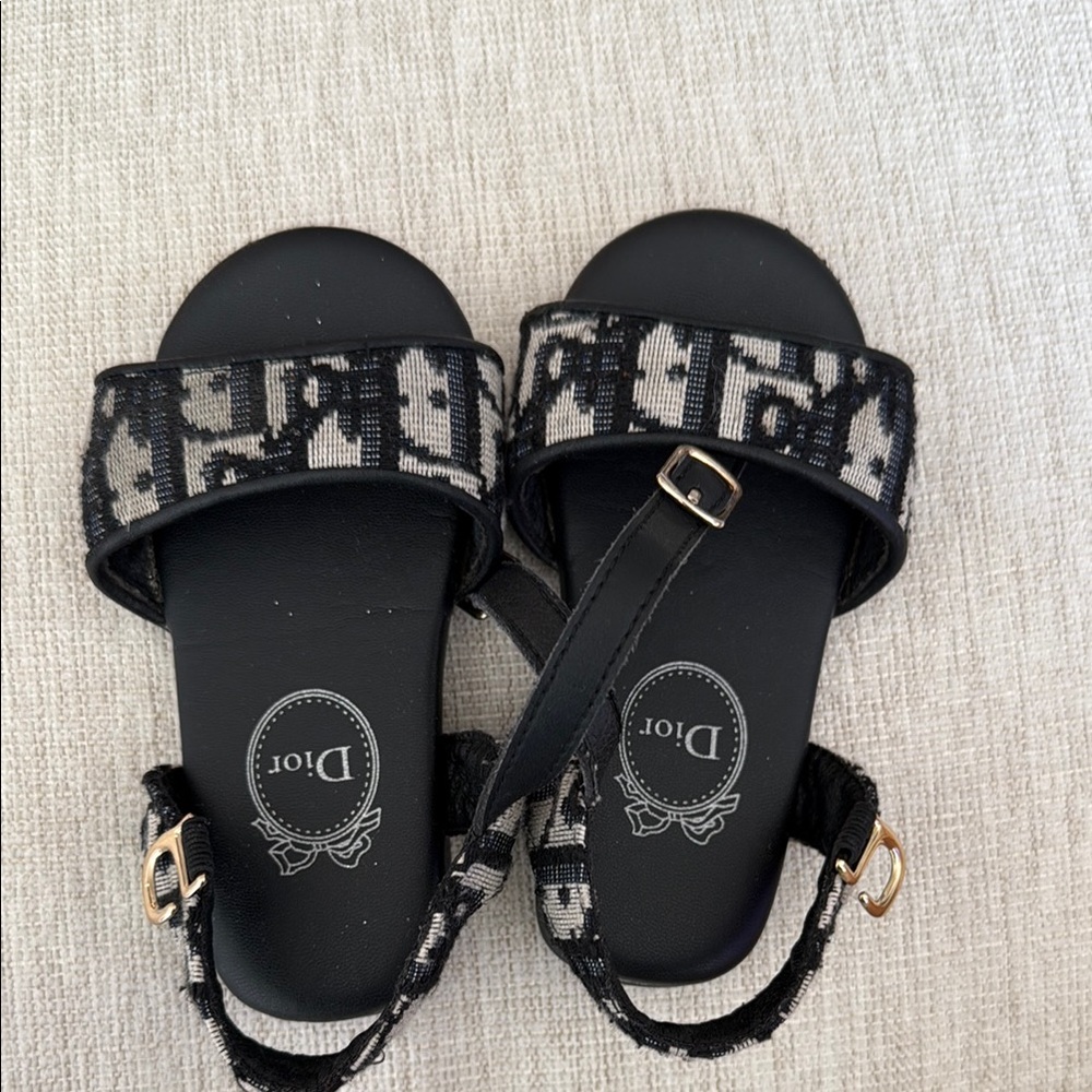 Dior Kids Black Sandals